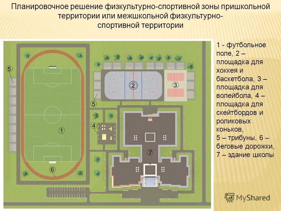 План территории школы чертеж вид сверху