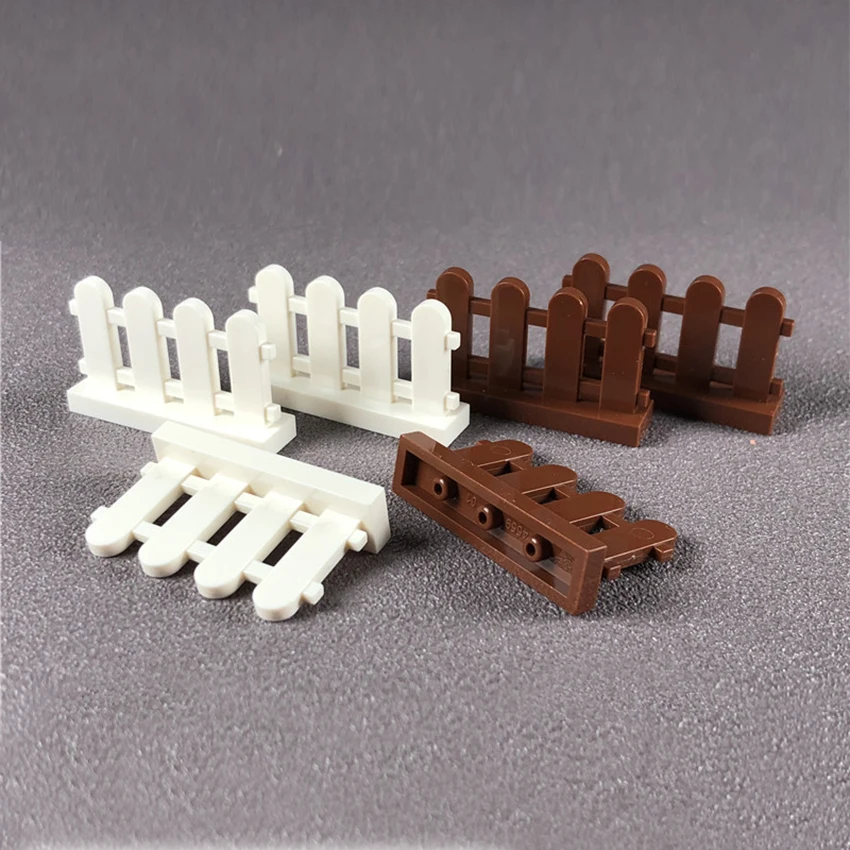 10Pcsset New Legoings City Scene Building Block Fence Home MOC Accessories Brick DIY Children
