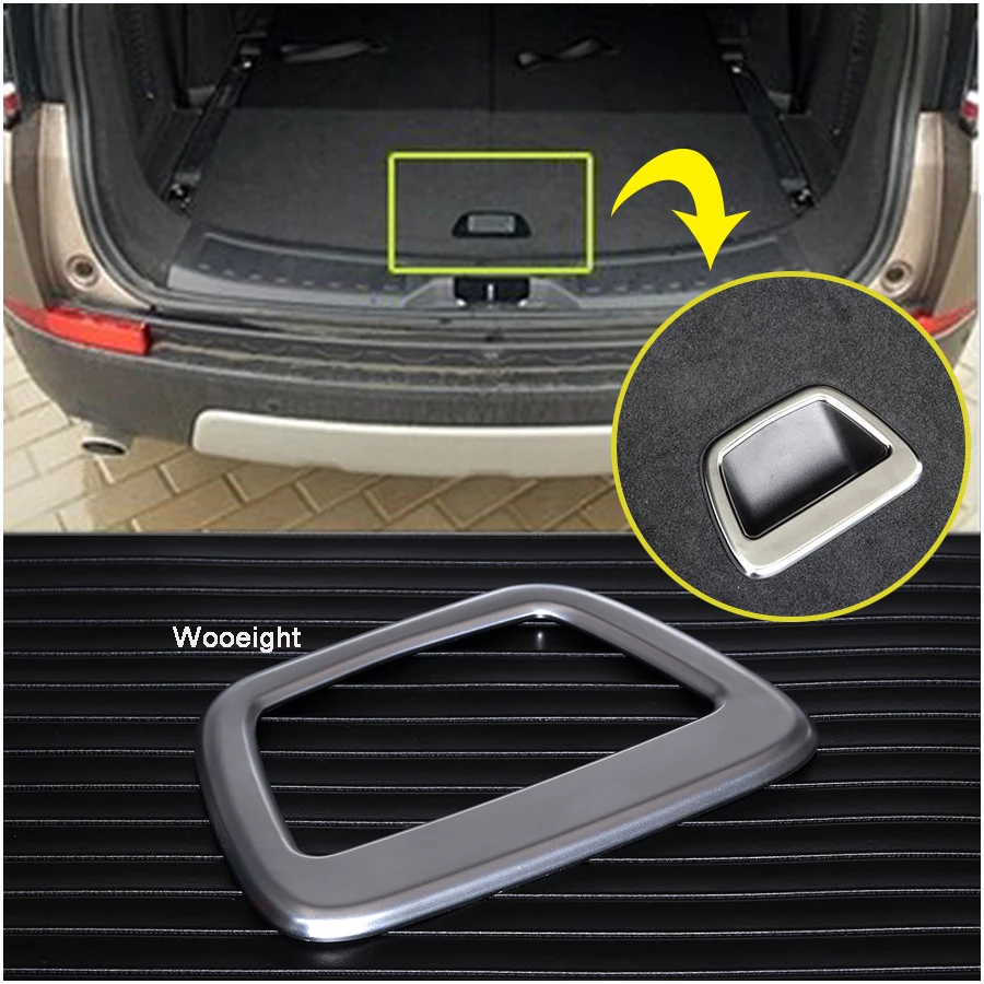 Wooeight ABS Rear Trunk Rear Door Tailgate Clapboard Handle Decoration Frame Cover Trim For Land Rover Discovery Sport 2015-2019  (9)