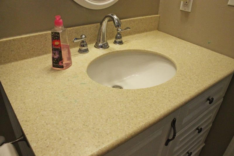 How to Create a Faux Marble Countertop Using Concrete Before