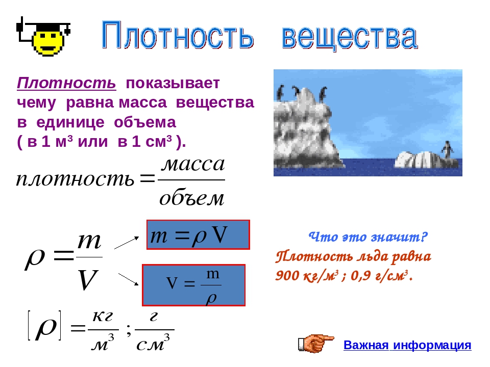 Вода это вещество плотность равна