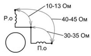 Схема однофазного асинхронного двигателя