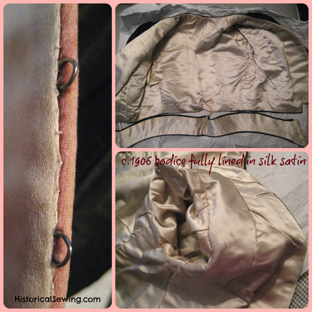 1906 Bodice with silk lining Linings & Underlinings