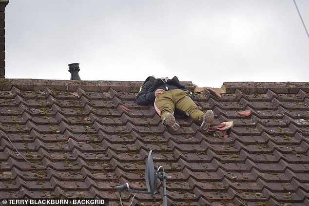A man who scaled a house and fell asleep on the roof in a six-hour stand-off with police was arrested in Stockton-On-Tees at around 3.15pm on Monday