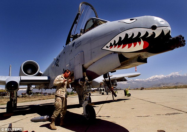 The first A-10s Warthog (pictured) hit the sky in 1972 and entered the front lines five years later – a decade later manufacturing of the planes came to a halt.  Light attack planes could replace the A-10s in big missions – as these planes cost over $10,000 per flight hour.