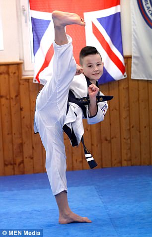 The talented young boy, from Swinton, Salford, has achieved the rank of black belt 2-dan
