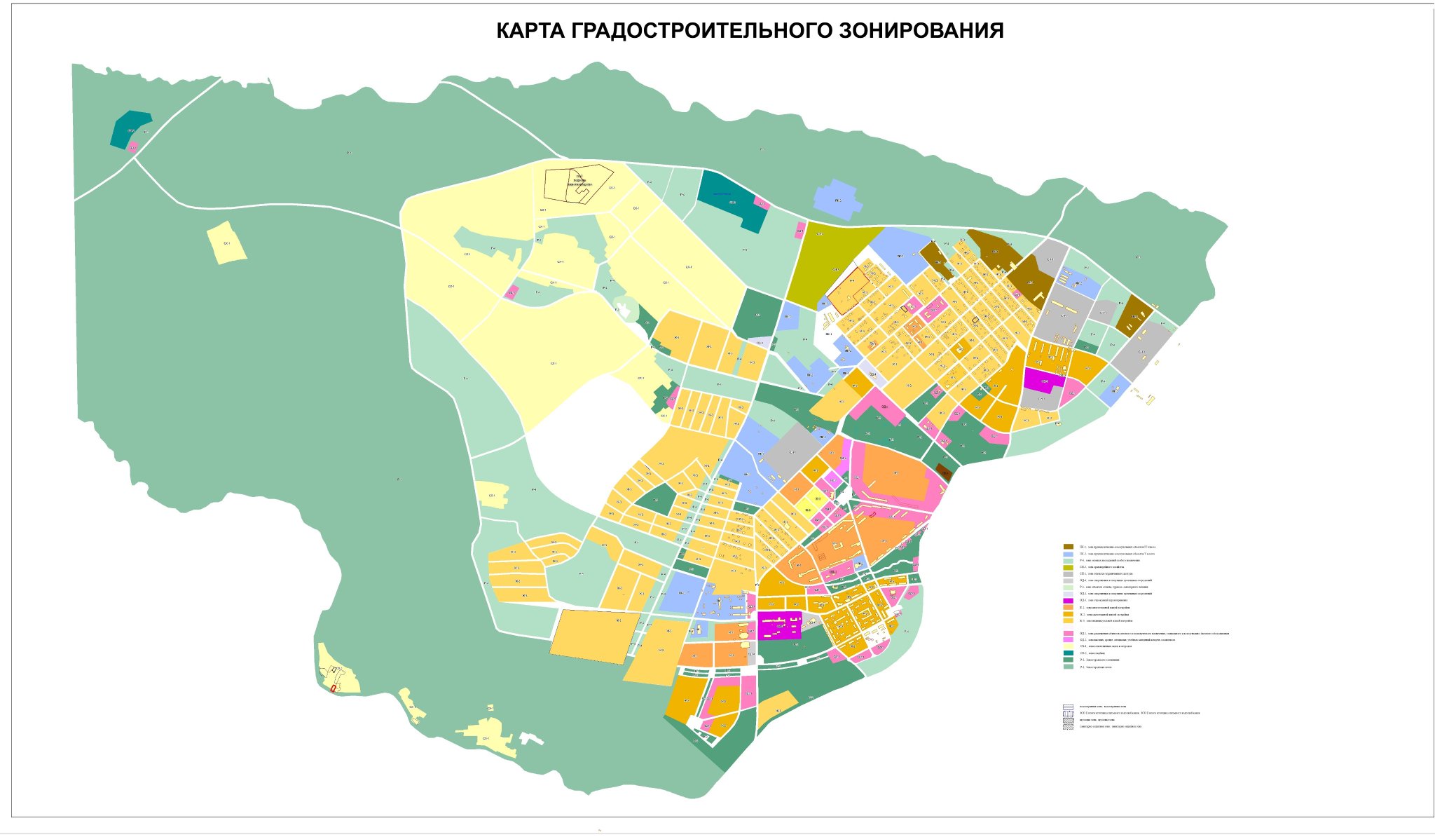 Карта Саратов Градостроительное зонирование территории