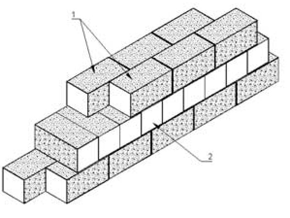 Схема укладки шлакоблока