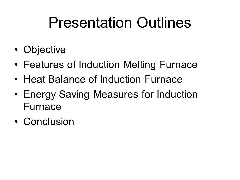 Presentation Outlines