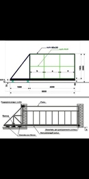 Проект откатных ворот 6 метров