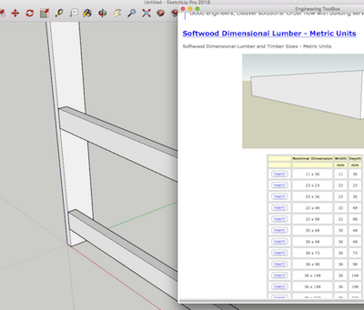 Engineering ToolBox Sketchup Extension - Insert Construction Lumber